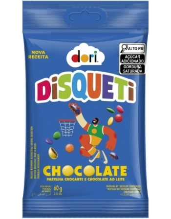 DISQUETI CHOCOLATE AO LEITE DORI 60G DISPLAY C/16UN