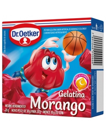 GELATINA MORANGO OETKER 20G