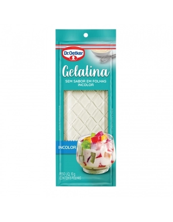 GELATINA FOLHAS BRANCAS 10G