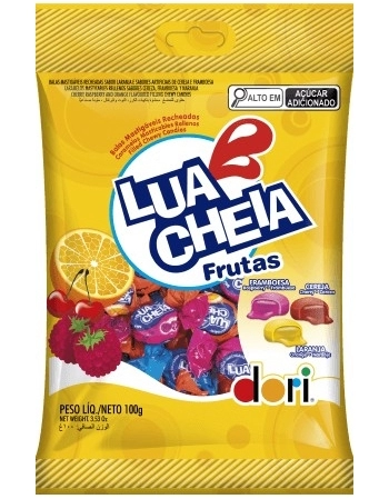 BALA LUA CHEIA FRUTAS DORI 100G