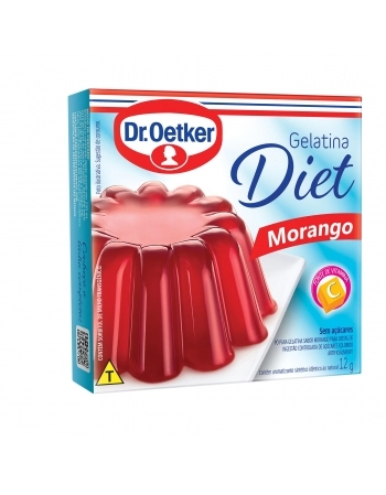 GELATINA DIET MORANGO OETKER 12G