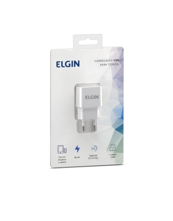 CARREGADOR USB P T E BIVOLT S USB1A 5W ELGIN