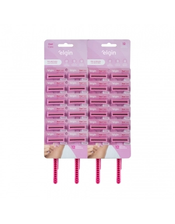 APARELHO DE BARBEAR 2LÂMINAS FAST CARE FEMININO C/2 ELGIN CARTELA C/24UN