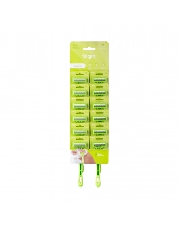 APARELHO DE BARBEAR 3LÂMINAS FAST RAZOR MASCULINO C/1 ELGIN CARTELA C/12UN