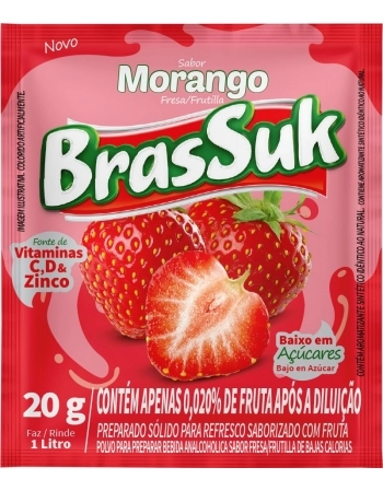 REFRESCO MORANGO BRASSUK 20G DISPLAY C/15UN