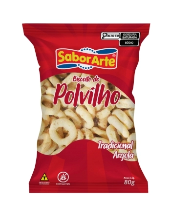 BISCOITO POLVILHO TRADICIONAL ARGOLA SABORARTE 80G