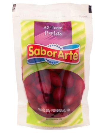 AZEITONA PRETA POUCH INTEIRA SABORARTE 120G