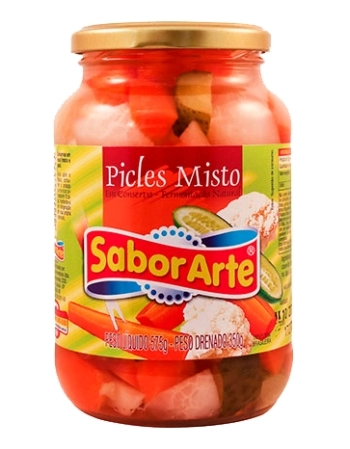 PICLES MISTO VIDRO SABORARTE 350G