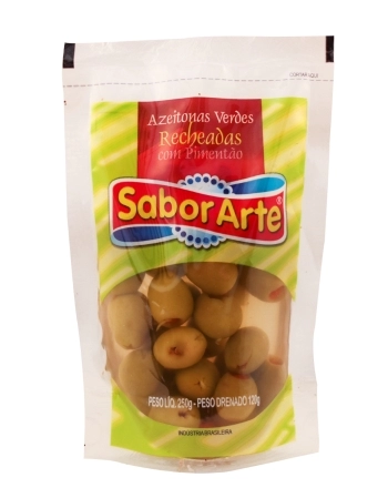AZEITONA VERDE POUCH RECHEADA SABORARTE 120G