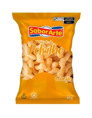 BISCOITO POLVILHO QUEIJO PALITO SABORARTE 80G