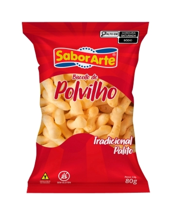 BISCOITO POLVILHO TRADICIONAL PALITO SABORARTE 80G
