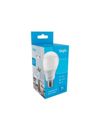 LÂMPADA BULBO LED 9W ELGIN DISPLAY C/10UN