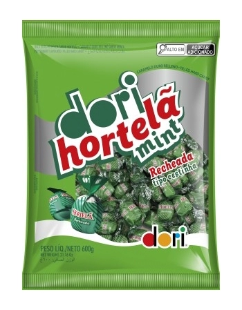 BALA HORTELA RECHEADA DORI 600G
