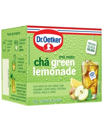 CHÁ GREEN LEMONADE VERDE/LIMÃO/MAÇA/GENGIBRE OETKER 20G