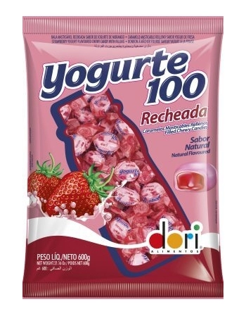 BALA YOGURTE100 RECHEADA DORI 600G