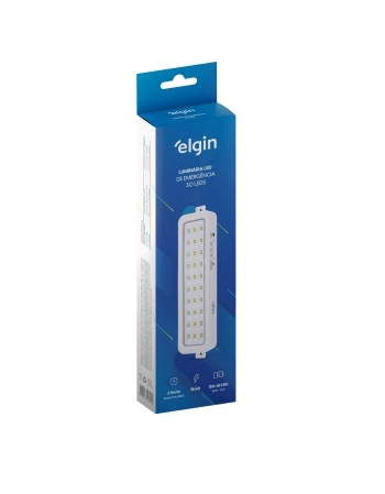 LUMINARIA DE EMERGÊNCIA 30 LEDS BATERIA DE LITIO ELGIN